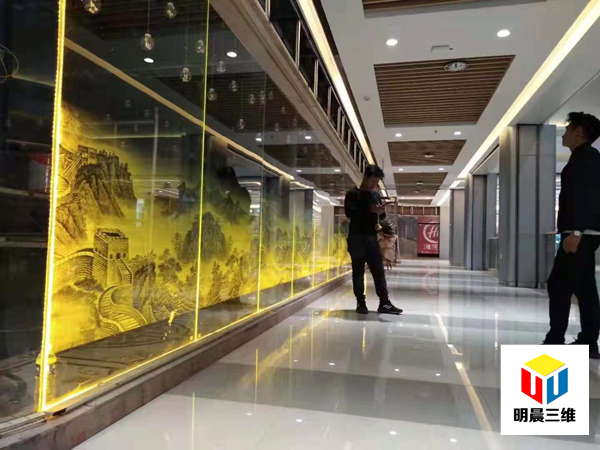激光內(nèi)雕玻璃:為展覽展示勾勒夢幻綺境